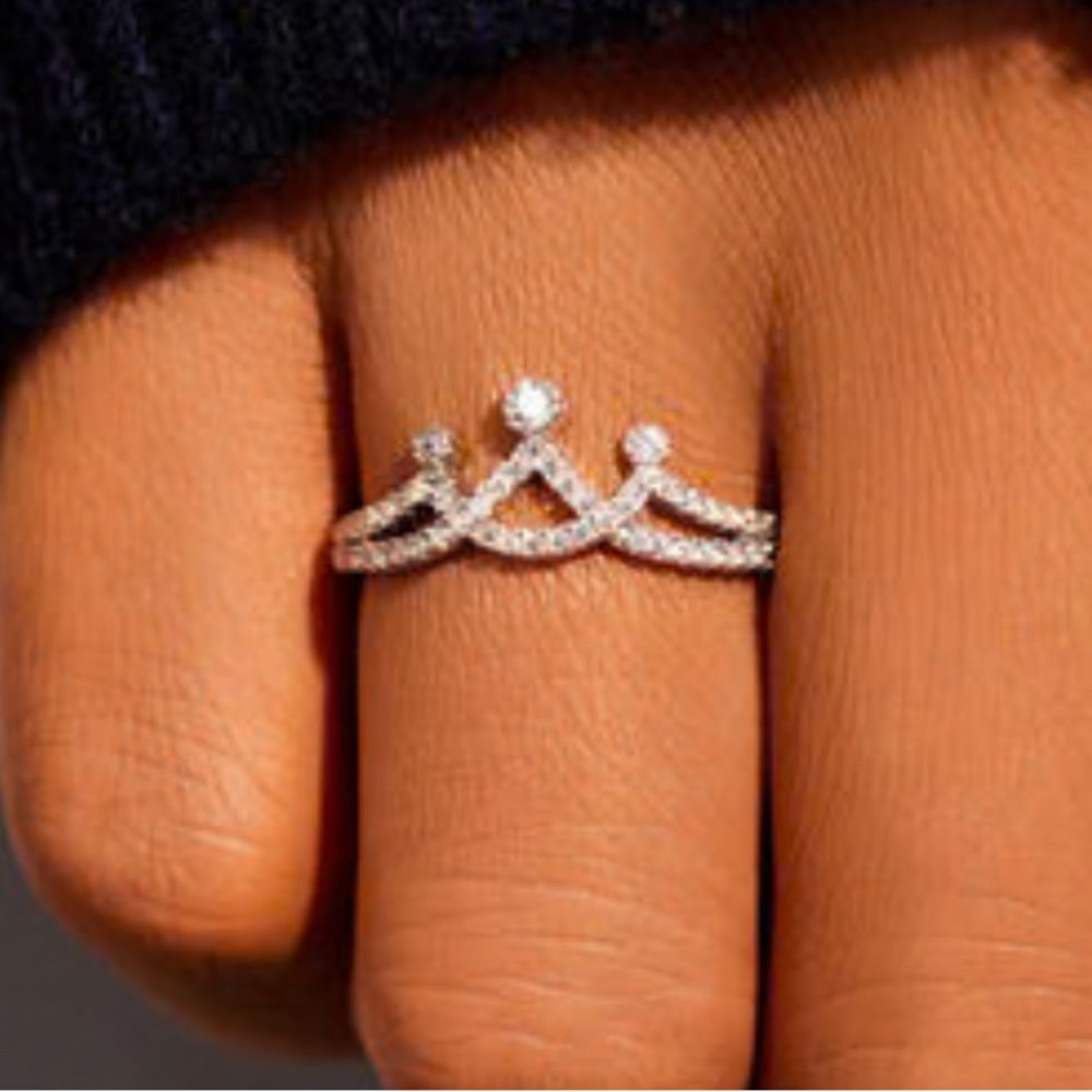 Sterling Silver Crown Ring NIB